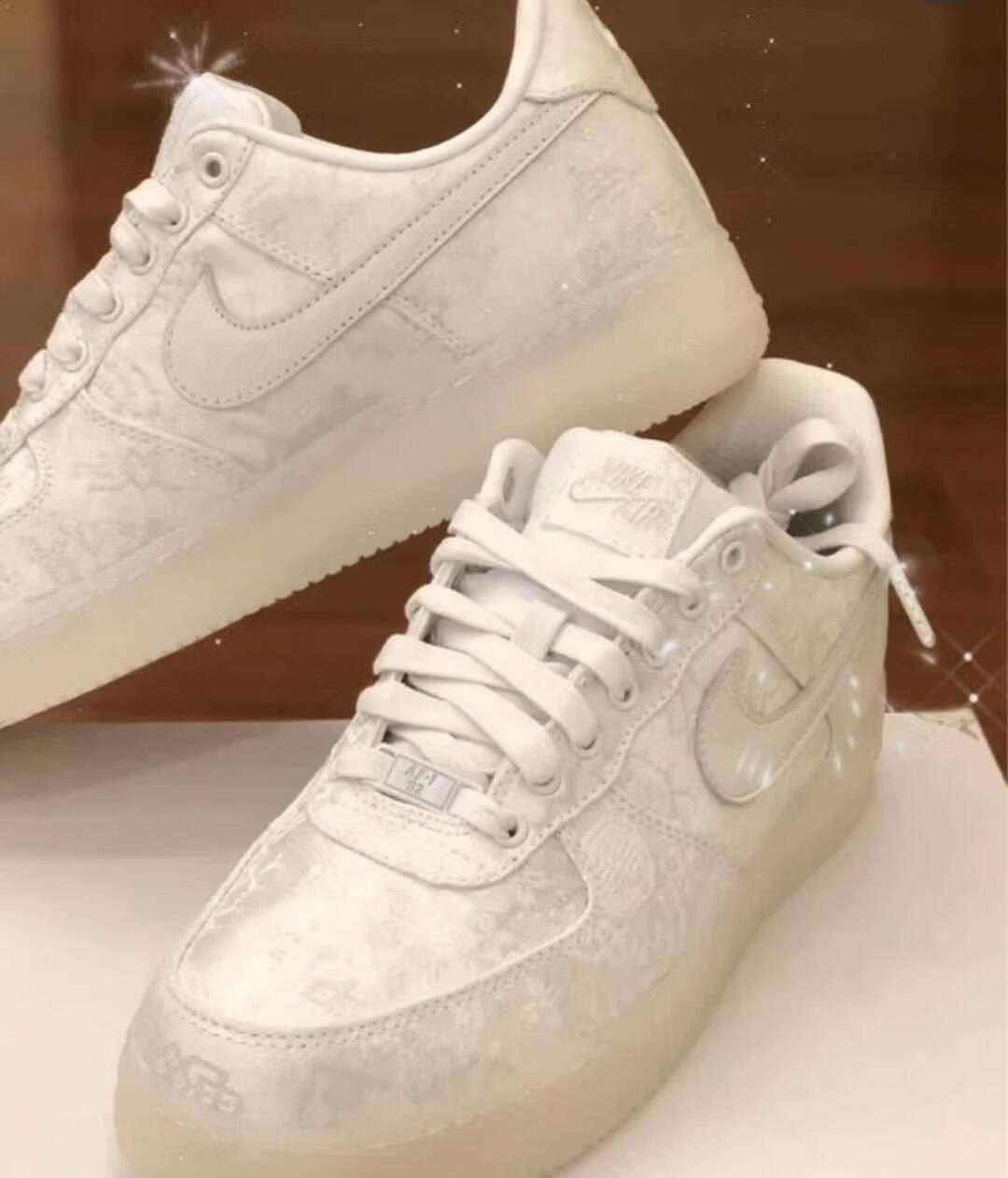 陈冠希clot 联名af1蓝丝绸藤原浩黑丝绸闪电空军一号粉丝绸白丝绸 af1
