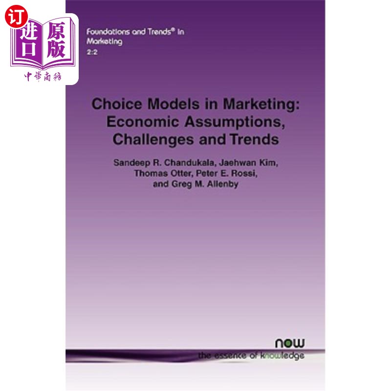 【中商海外直订】choice models in marketing: economic as.