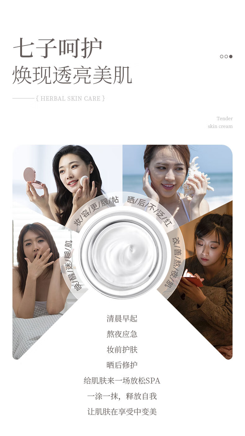 fUT抗皱面霜紧致嫩肤霜初老淡化细纹法令纹抬头纹提拉保湿亮肤男女士 七子抗皱嫩肤霜50G