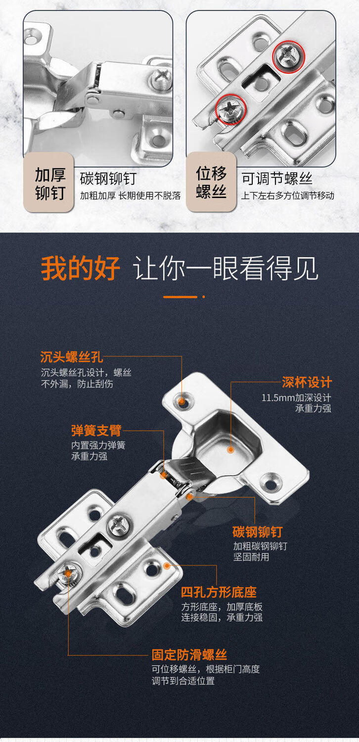 烟斗荷叶铰链阻尼缓冲/液压弹簧橱柜门飞机合页拆卸家具合页中湾 大湾