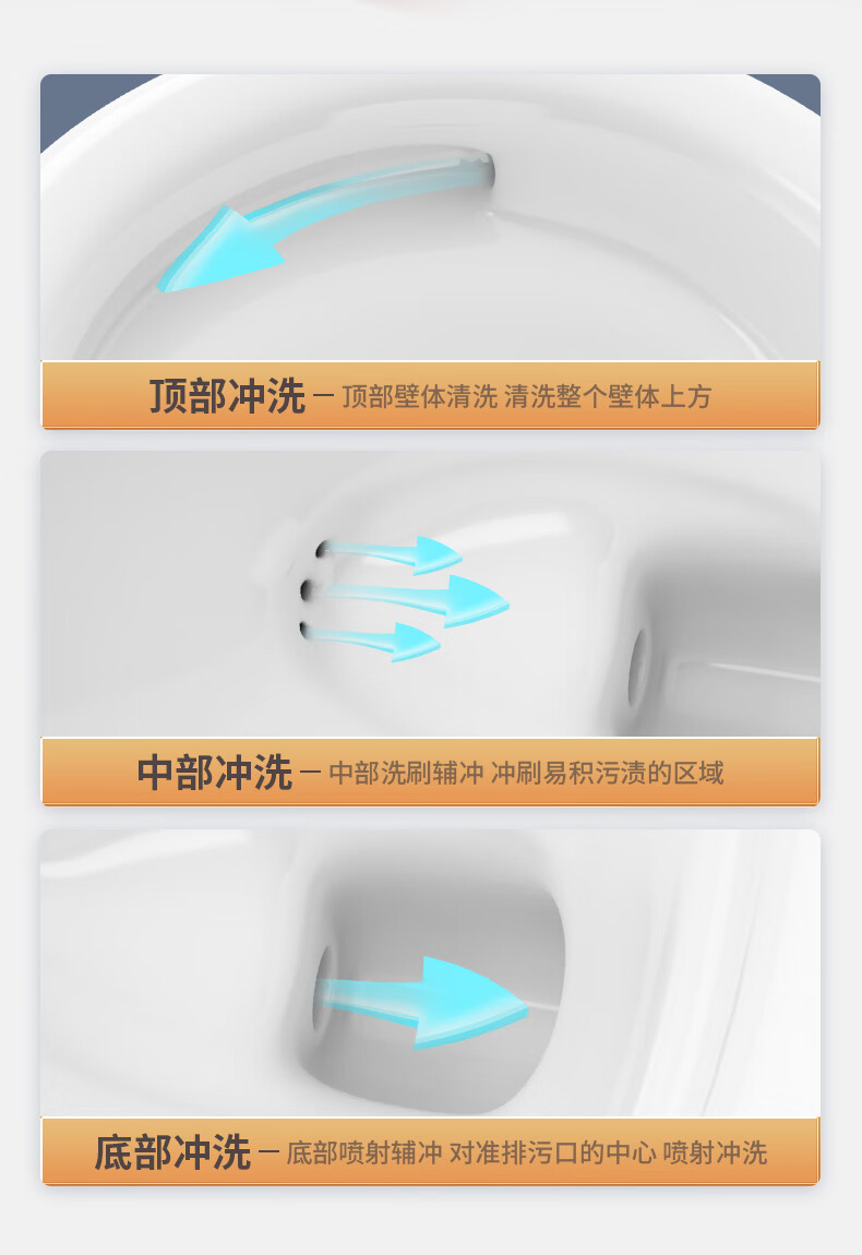 浪鲸（SSWW） 马桶坐便器 防臭家用大冲力小户型连体喷射虹吸抽水马桶盖板缓降 双重旋冲|超静音小座鲸-305坑距