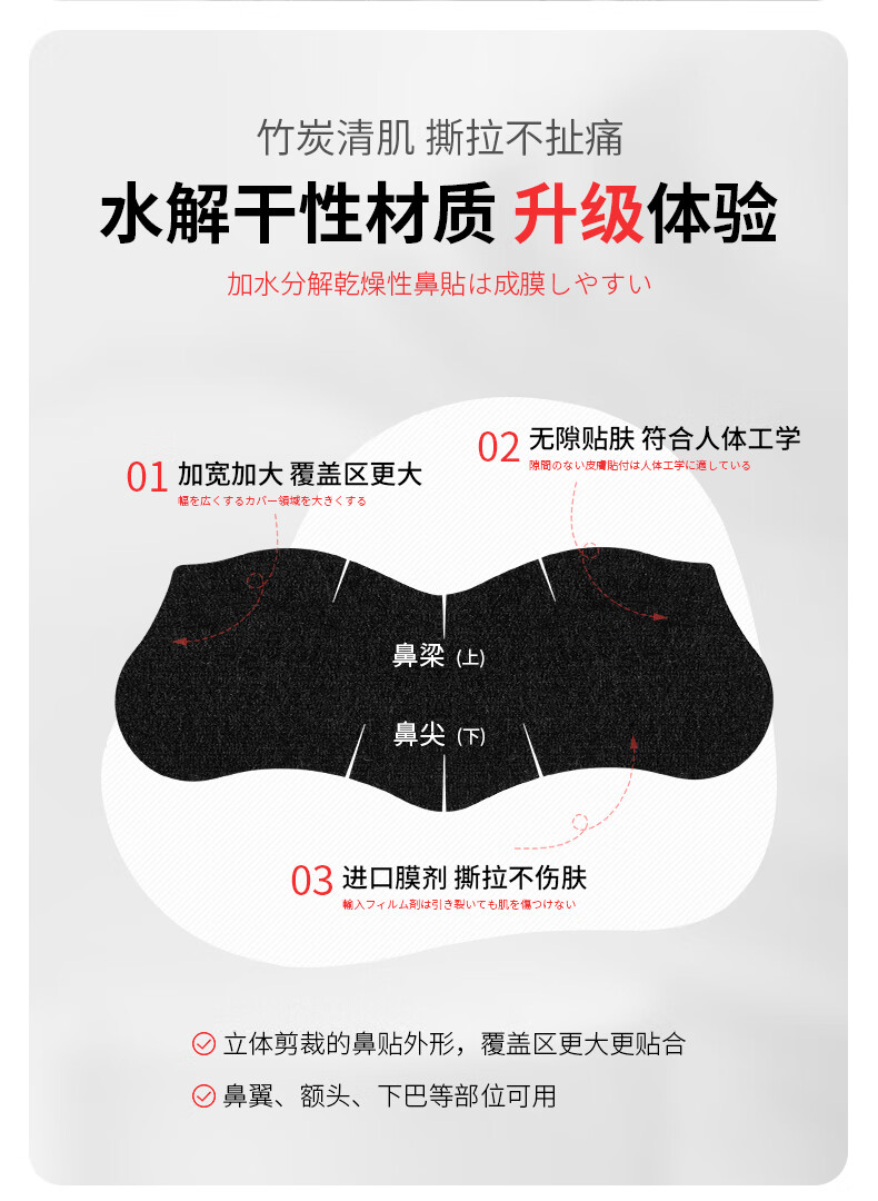 碧素堂毛孔净透去黑头鼻膜清洁毛孔 20贴
