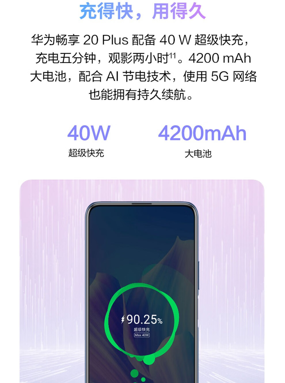 华为智选优畅享20plus5g手机翡冷翠8128g全网通