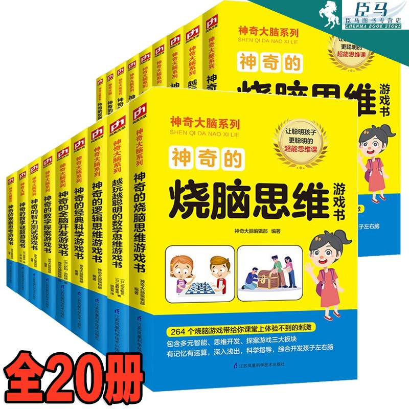 神奇大脑系列全套20册越玩越聪明系列5册神奇的数学拼图游戏4册神奇的