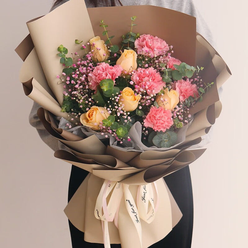 11朵粉色康乃馨花束【图片 价格 品