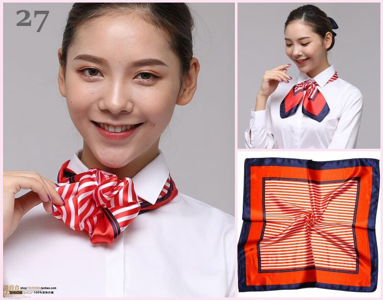 艾罗帝朗 职业装丝巾银行酒店空姐乘务服务员工装工作女气质百搭围巾