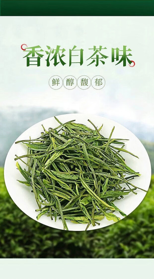 恩施高山云雾白茶雨前茶袋装春季100g白茶2021特级新茶100g50g2袋