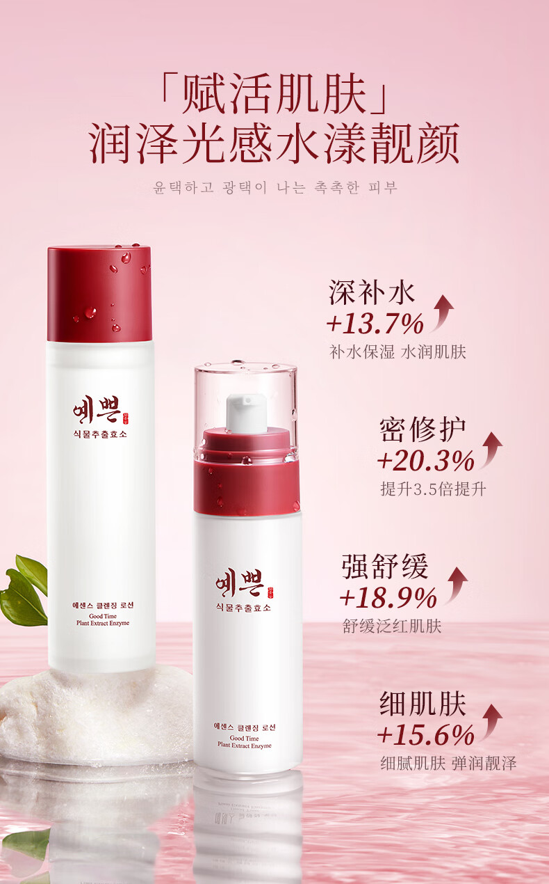 碧素堂聚时光植萃酵素套装补水保湿礼盒滋润护肤 六件套