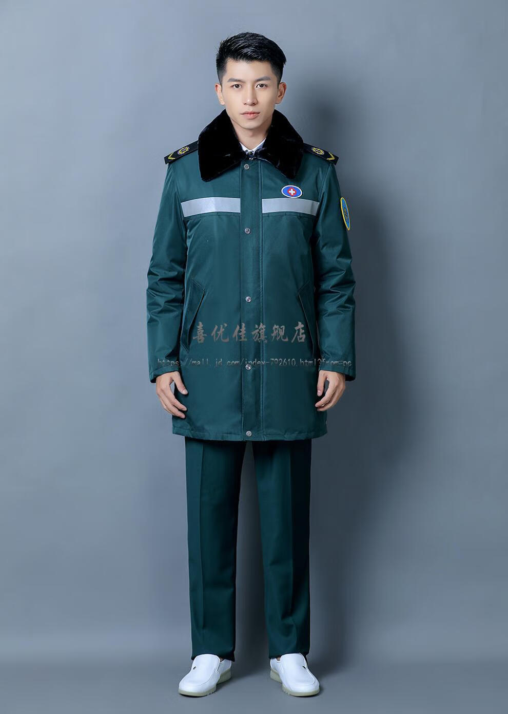 120急救服外出司机服新款急就羽绒服冬季男女医护人员出诊外穿棉袄藏