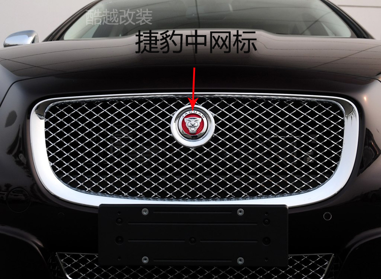 适用于捷豹中网标xf xj xjl xe f-type改装前车头车标豹头标志贴 捷豹