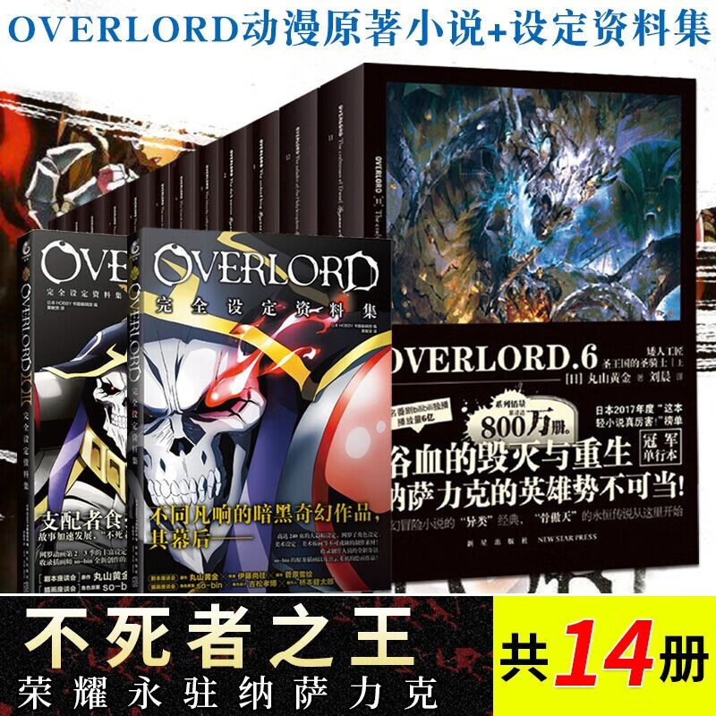 overlord不死者之王小说 设定集 共14册 不死之王/鲜血的女武神/王国