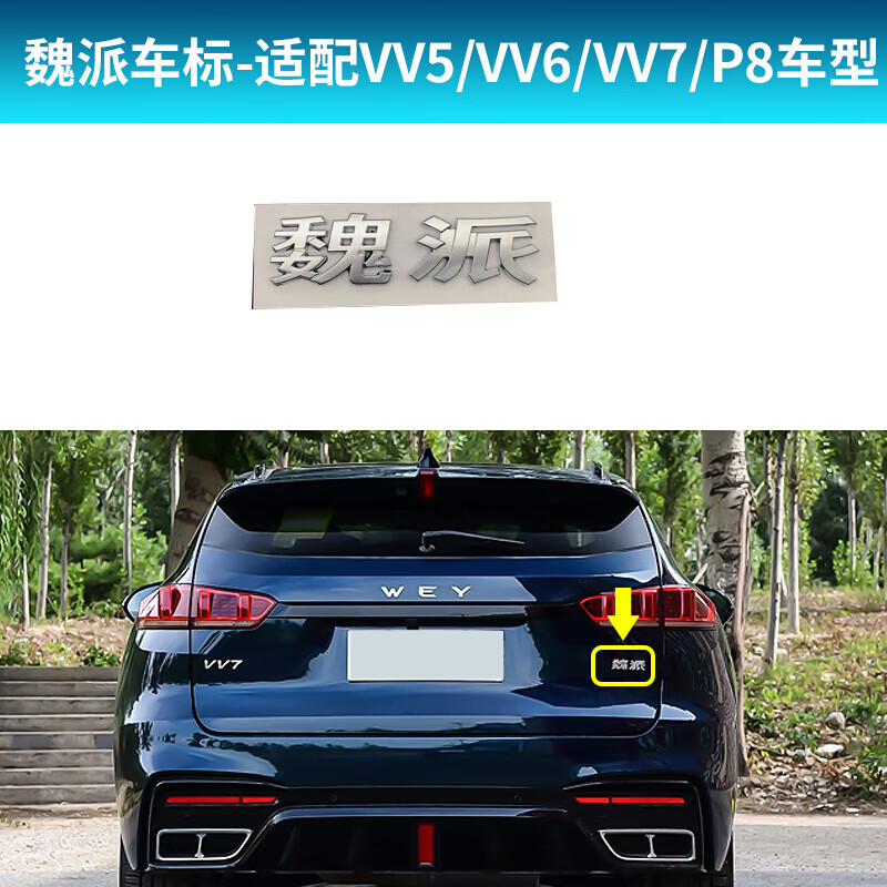 定制坦克300中网车标长城wey魏派vv5vv6vv7车标中网标金属字母标志p8