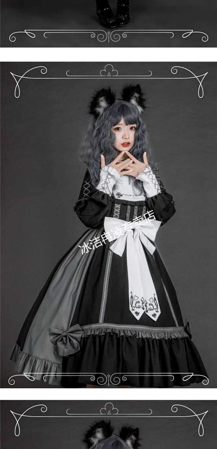 bingjie冰洁高端轻奢品质洛丽塔复古洋装哥特风lolita暗黑现货lo裙