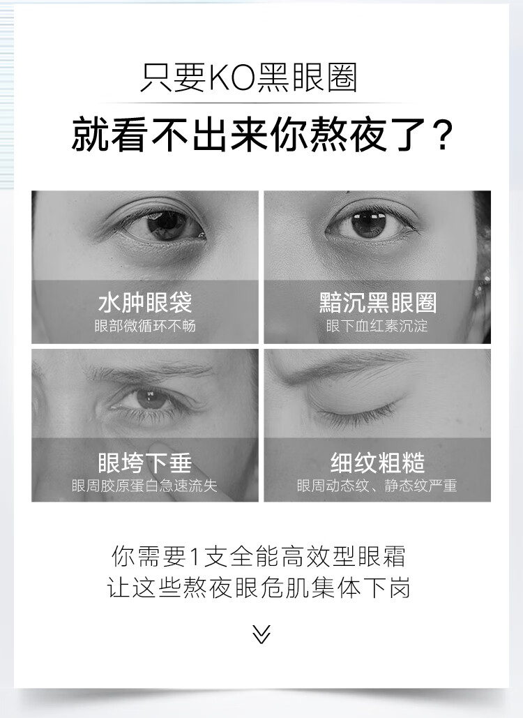 丸美眼霜玻尿酸紧致淡化细纹 改善黑眼圈 眼袋巧克力丝滑精华液护肤品 玻尿酸眼霜25g