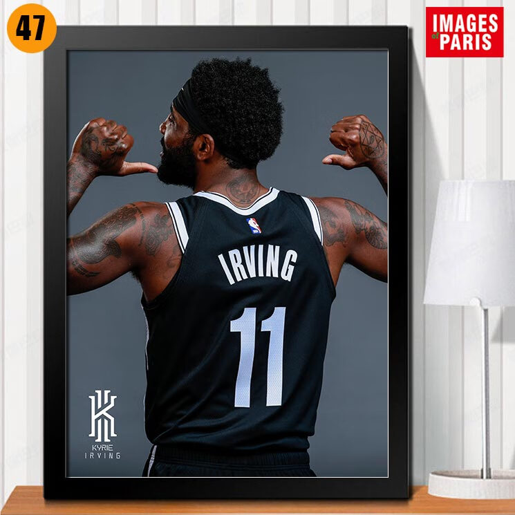 欧文海报nba篮网骑士凯尔特人欧文画装饰画篮球明星球星海报凯里欧文