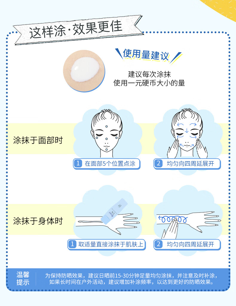 碧柔biore倍护隔离保湿防晒乳液SPF50+防水学生军训白领 40ml*2支