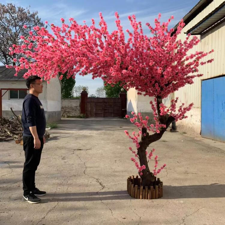 一木代传假桃树仿真桃花树春节摆花桃花新年樱花树梅花腊梅树室内装饰