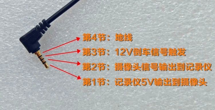 适用于汽车行车记录仪后摄像头延长线5针1020米倒车视频线360专用635