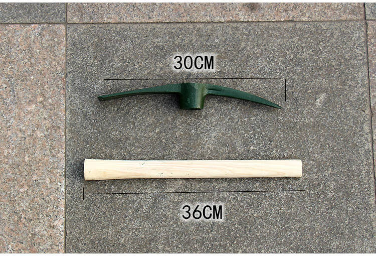 钢镐大小号军镐工兵十字镐鹤嘴小锄头挖笋小镐户外木质小洋镐超大号木