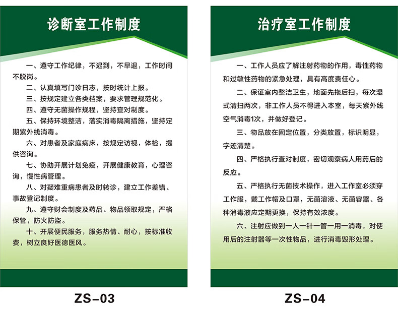 治疗室消毒隔离制度温馨提示标识牌医疗废物管理标识护士医师工作职责