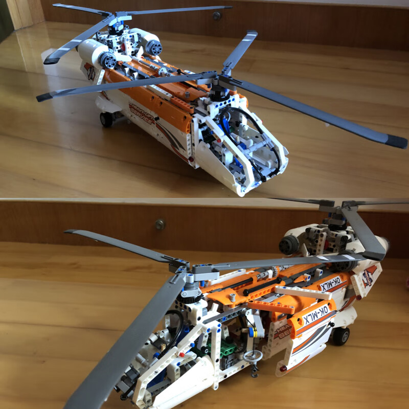 积木科技机械组系列重型运输直升机42052飞机拼装玩具