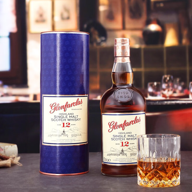 格兰花格(glenfarclas)12年700ml 单一麦芽威士忌 苏格兰原装进口洋酒