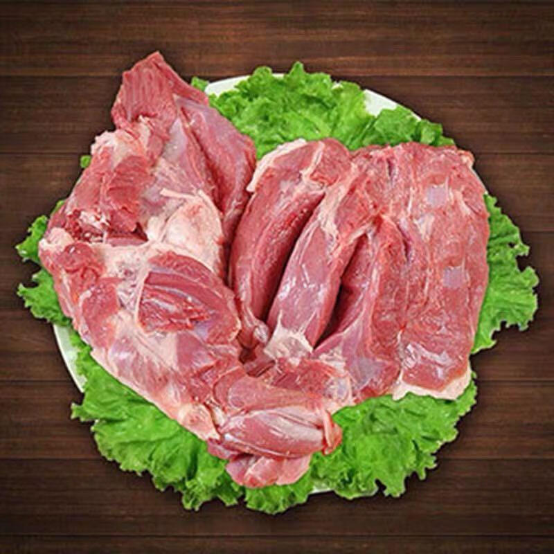 新鲜羊肉羊腿去骨羊后腿肉羊肉串烧烤食材火锅食材不带皮羊排3斤