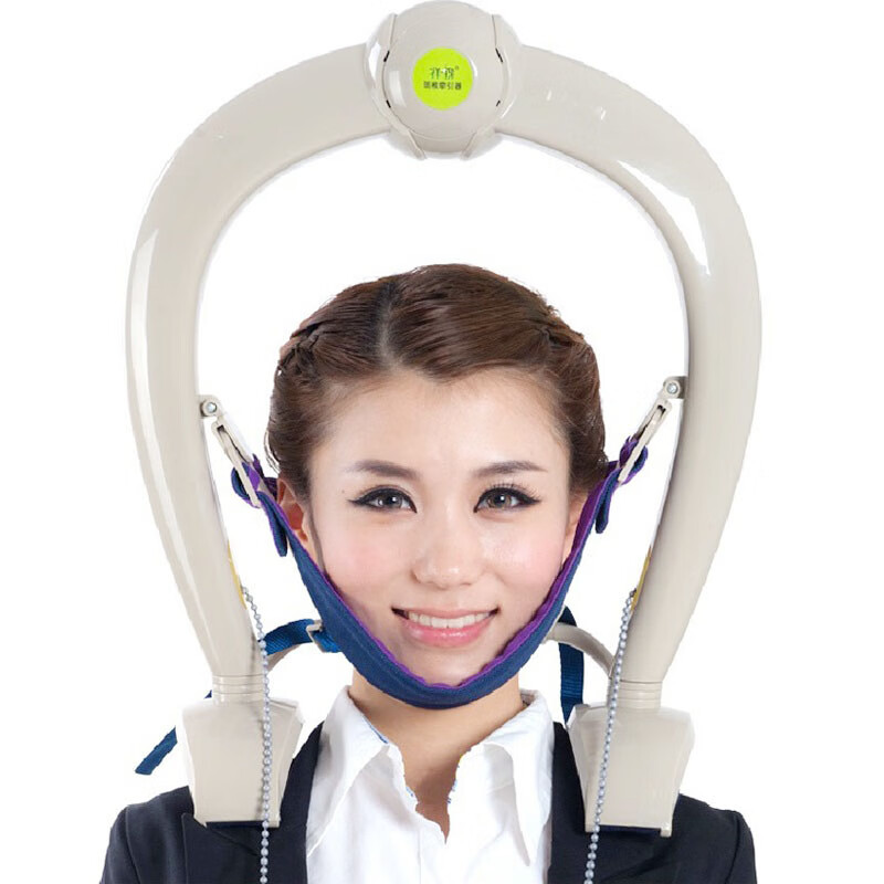 龙抬头颈椎牵引器家用颈椎矫正器劲椎曲度变直矫正器拉伸器浅灰色