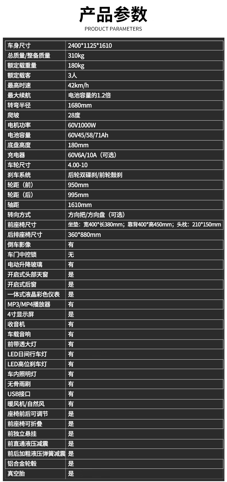 15，NLIGHT東威電動車四輪A8Plus尊享版兩門三座把式老年代步接送孩子GPS定位 珍珠白+青巖灰 把式裸車/不含電池和充電器