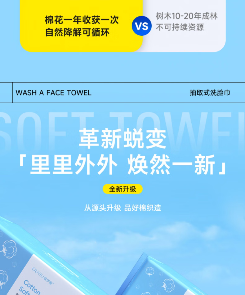 欧伊俪 洗脸巾一次性棉柔巾加大加厚洁面巾干湿两用卸妆巾婴儿擦脸巾纯棉纸巾美容院抽取式洗脸巾 加大加厚珍珠纹100抽（20*20cm）