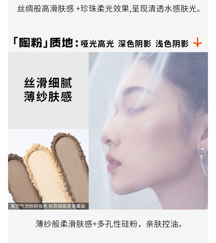 小奥汀（littleondine） 小奥汀雕塑家高光修容一体盘大卫修容盘哑光提亮鼻影阴影 01粉调白皙盘（适合白皮） 23.5g
