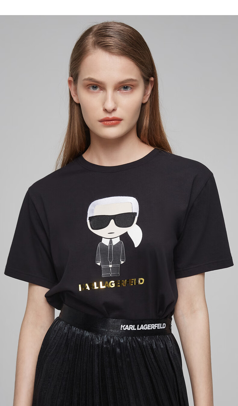 karl lagerfeld卡尔老佛爷ikonik karl卡通形象t恤211
