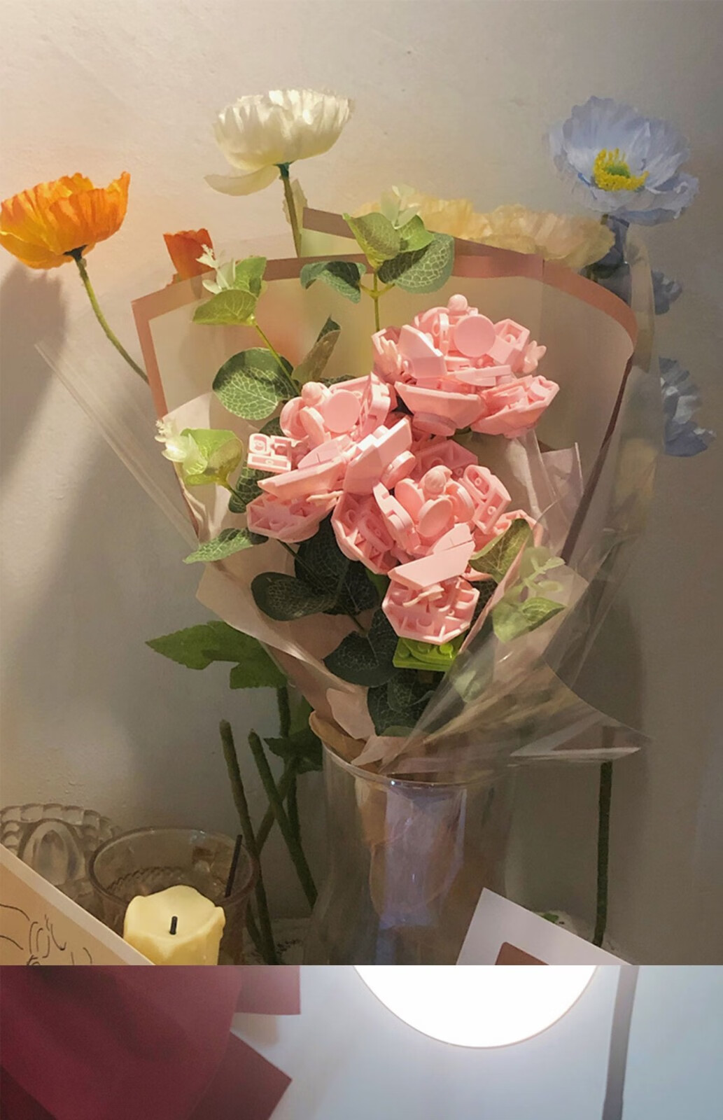 佳奇积木花手工拼装玩具教师节花束茉莉铃兰玫瑰送女生女友情人节礼物 温柔心语