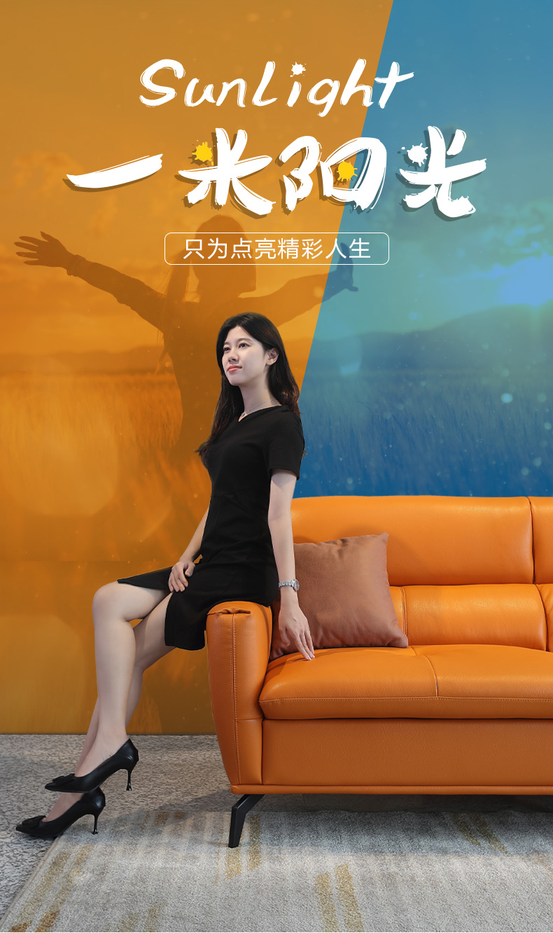 慕思(de RUCCI)真皮沙发 艾慕现代简约客厅家具实木框架皮质中小户型沙发 墨绿色((三人位双扶手))