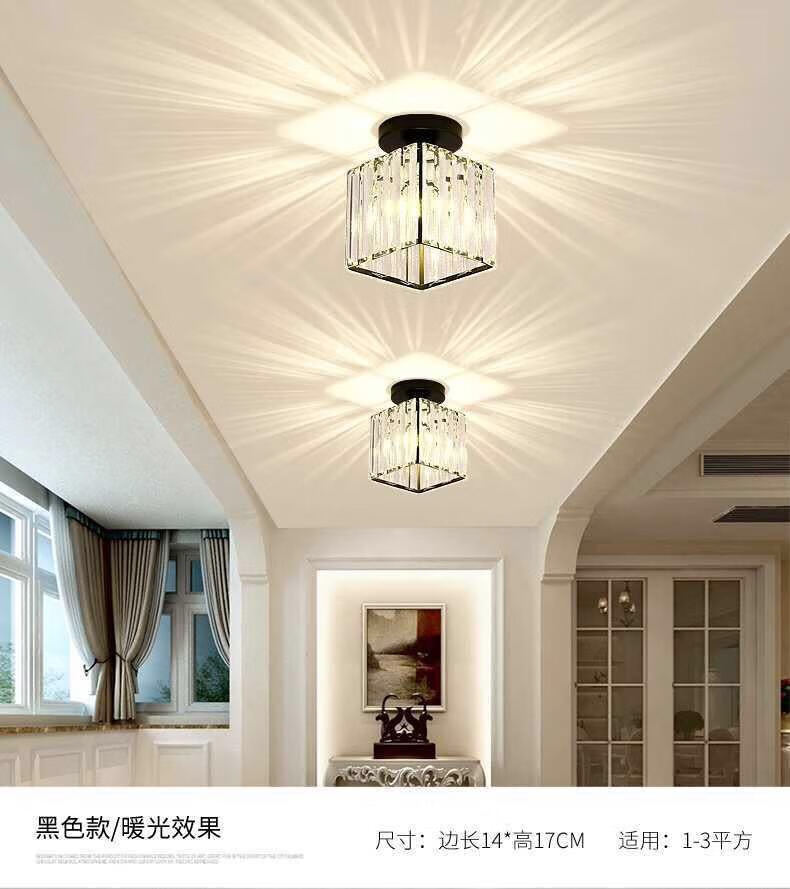 过道灯走廊灯轻奢欧式水晶灯创意嵌入式北欧入户现代简约玄关灯sn0231