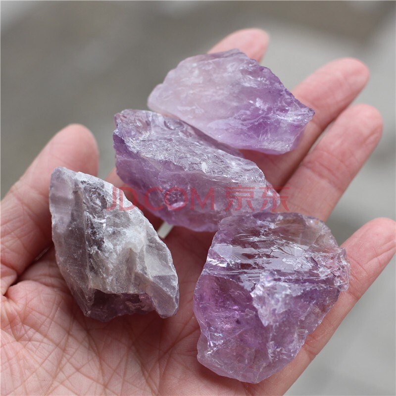 唯诚天然粉紫白黄黑绿水晶原石碎石无火香薰原石水晶扩香石水晶原料紫