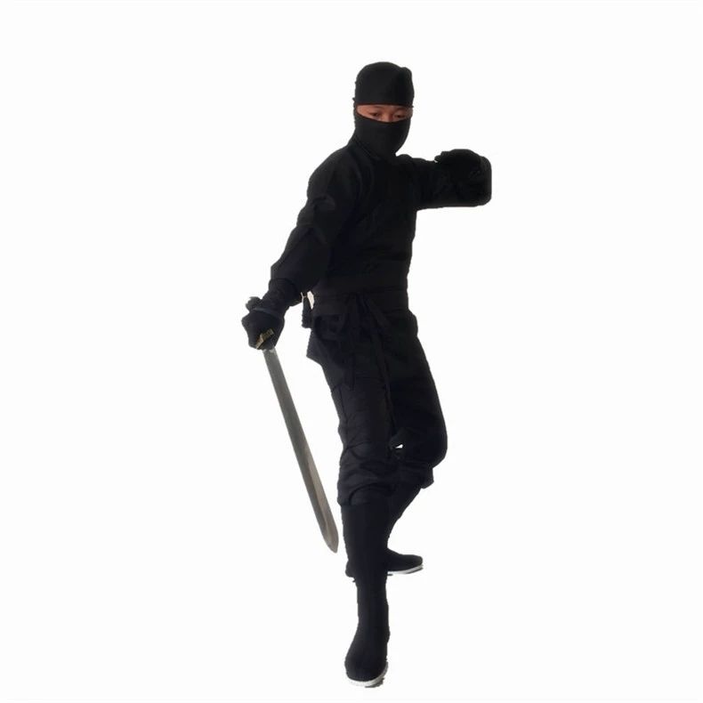 古装蒙面服 服夜行衣忍者男女黑衣人武侠盗贼土勇士演出服2020 衣服加