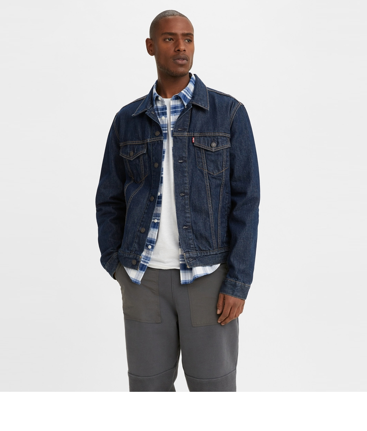 levi's李维斯男士翻领纯棉牛仔夹克72334-0557 深牛仔色 xl