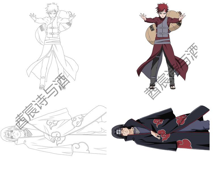 二次临摹本线稿手绘素材简笔sn3714全职临摹本100张临摹纸24色彩铅