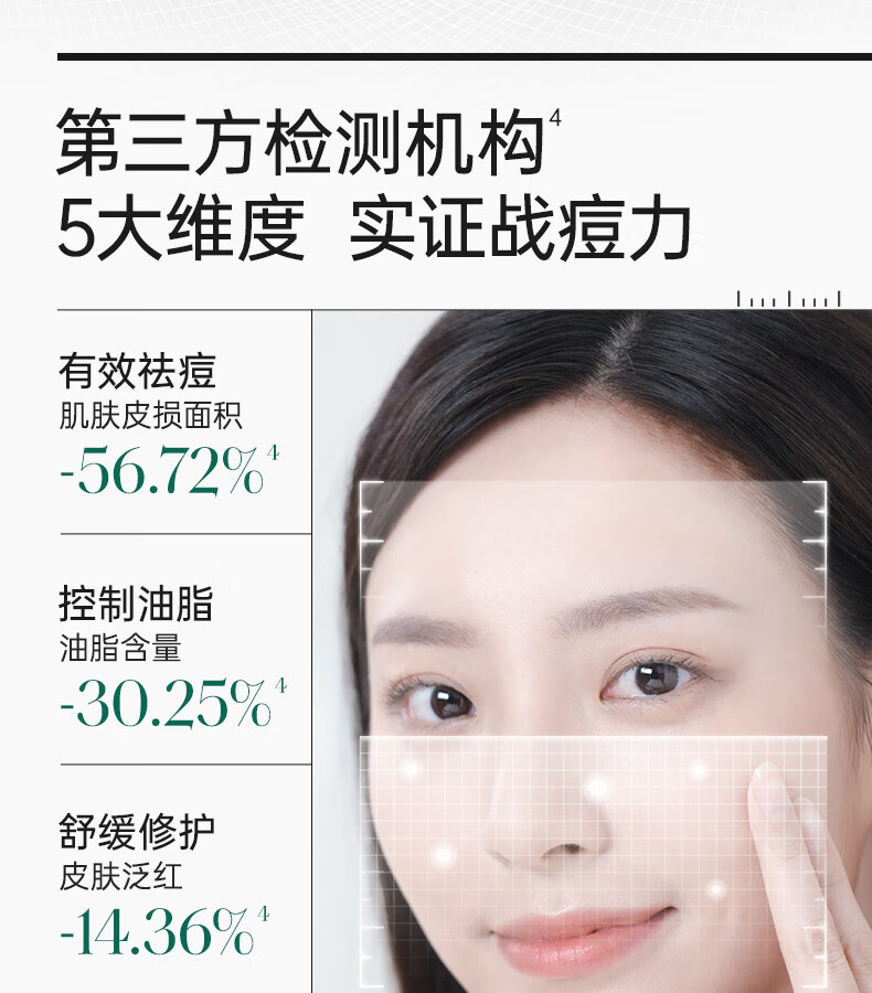 膜法世家面膜祛痘淡化痘印控油舒缓修护纱布面膜水杨酸面膜男女魔法世面膜 20片装【加赠单片】