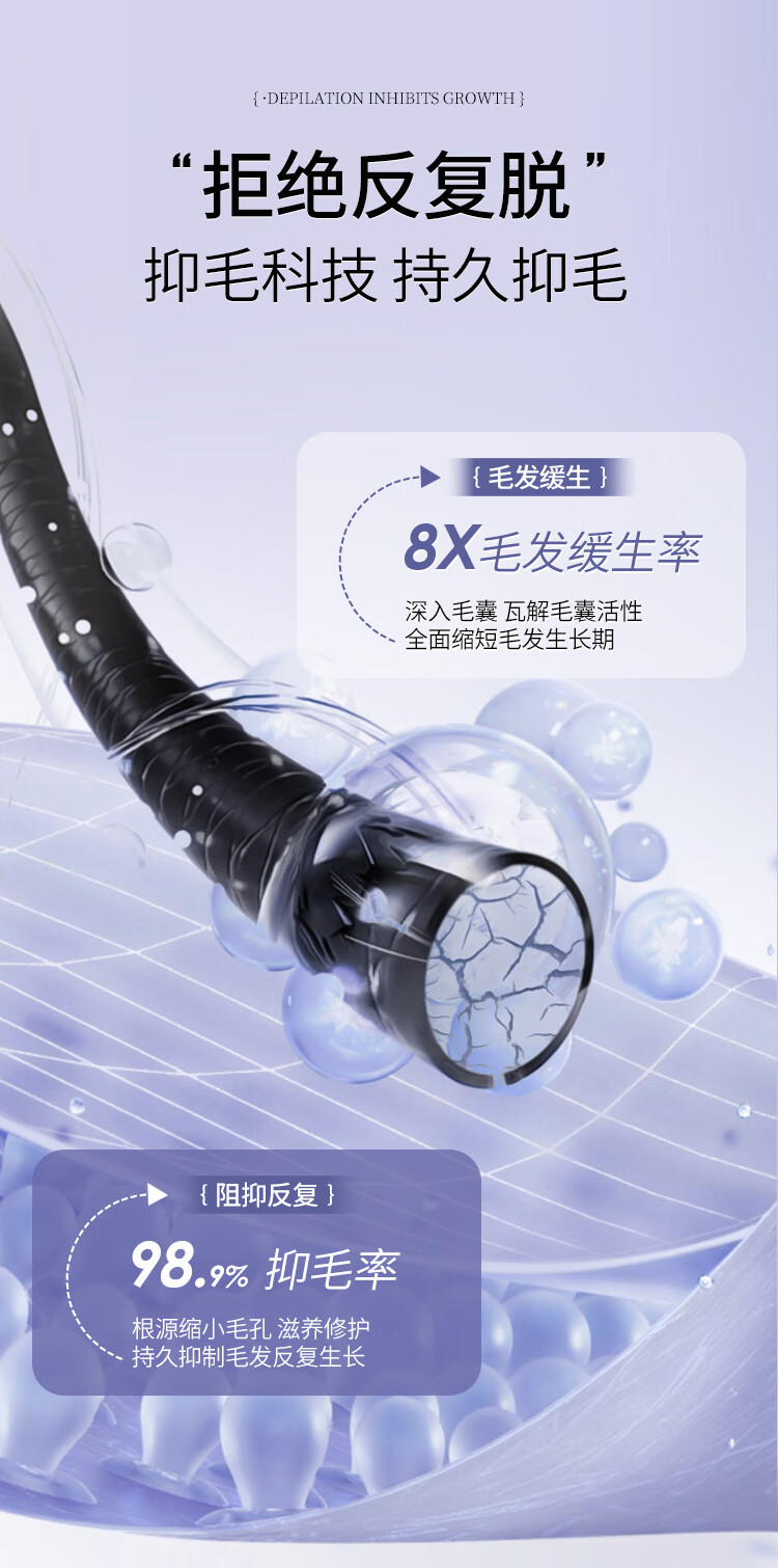 格雅兰梵（GeYaLanFan）轻柔净肤膏 温和护肤型60g男女士学生通用腿腋下四肢全身汗毛除毛