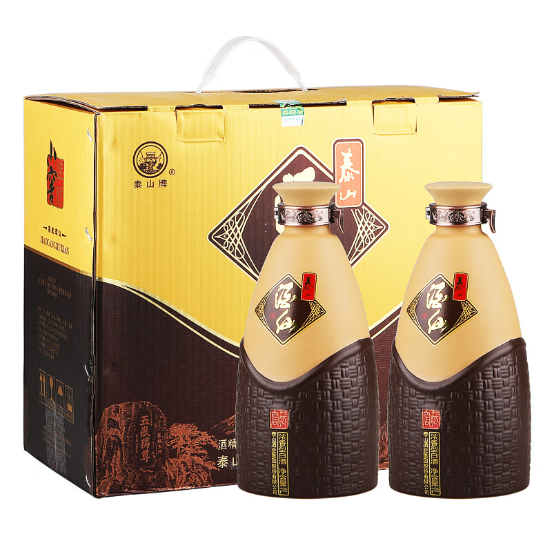 泰山酒仙白酒礼盒小窖佳酿39度浓香型白酒1l2瓶