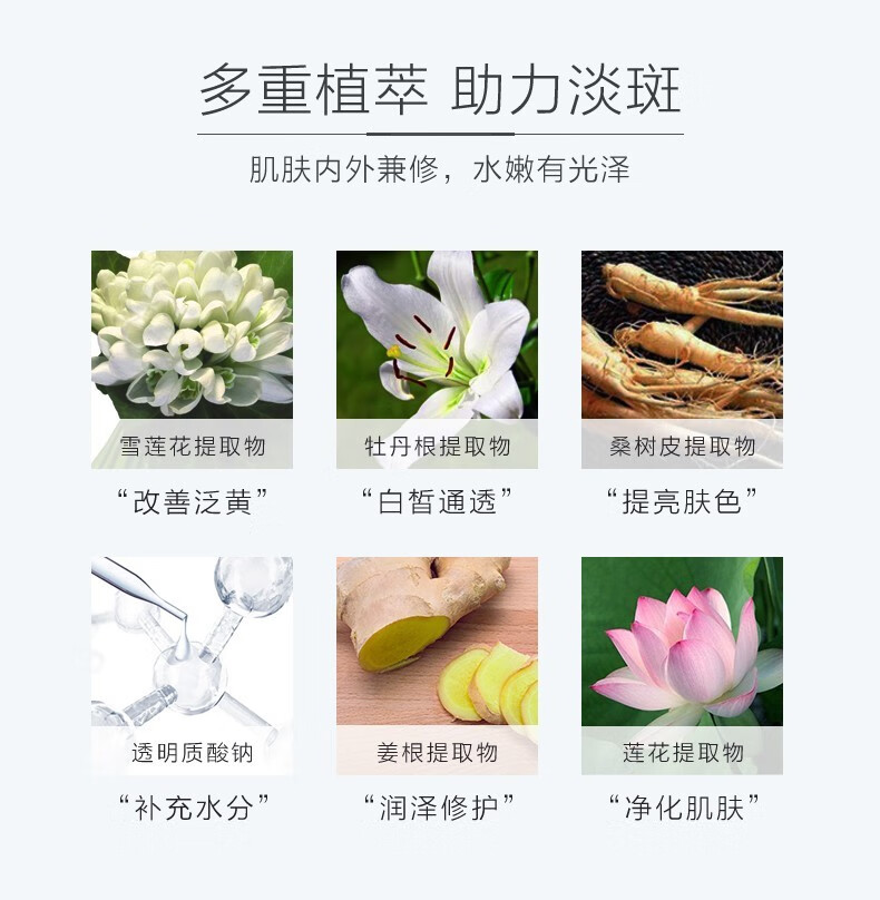 欧诗漫（OSM） 欧诗漫面膜美白淡化斑面膜女补水保湿提亮肤色深层清洁修护 【美白淡化斑面膜 】3盒共15片