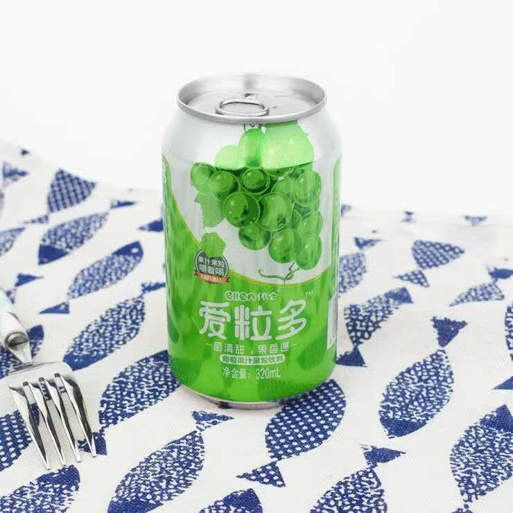 依仑爱粒多百香果葡萄黄桃多口味含果肉果汁易拉罐饮料 6罐百香果