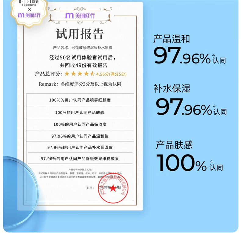 颐莲（RELLET）新升级2.0版玻尿酸深层补水喷雾 保湿爽肤水 300ml