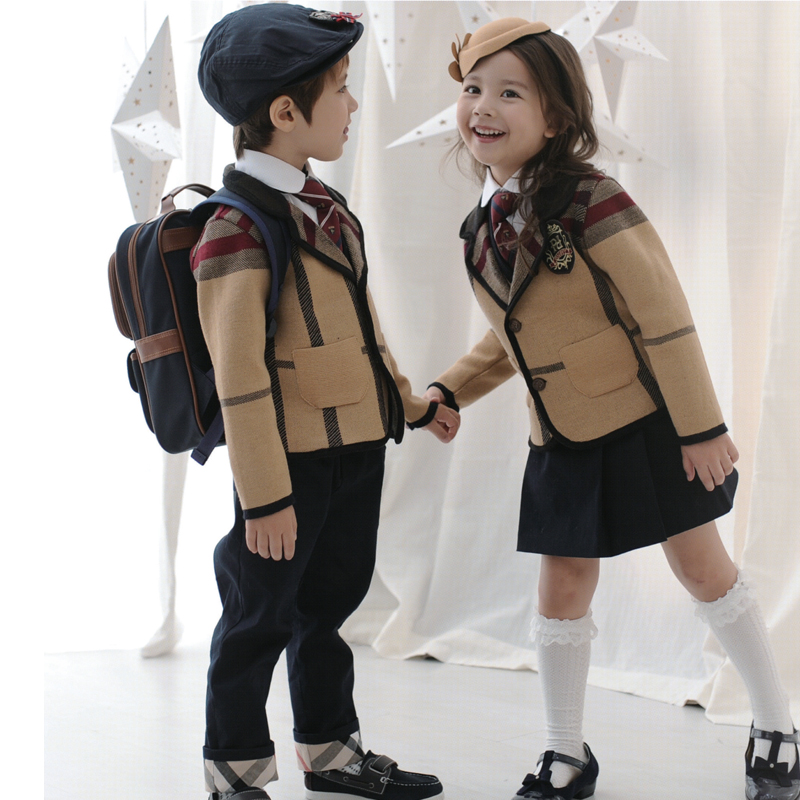 幼儿园园服春秋冬装儿童韩版潮班服秋款学院英伦风套装小学生校服
