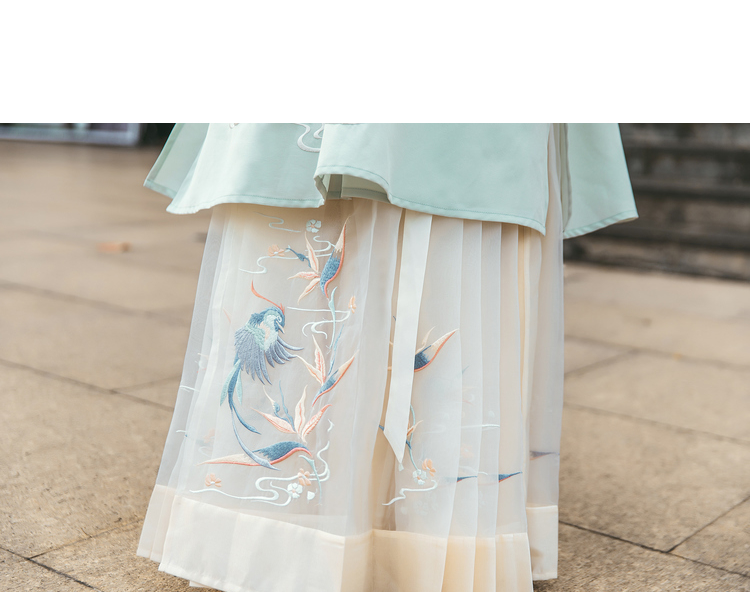 汉尚华莲心魄原创明制长衫绣花马面裙汉服女现货 仅马面裙一件-现货 s