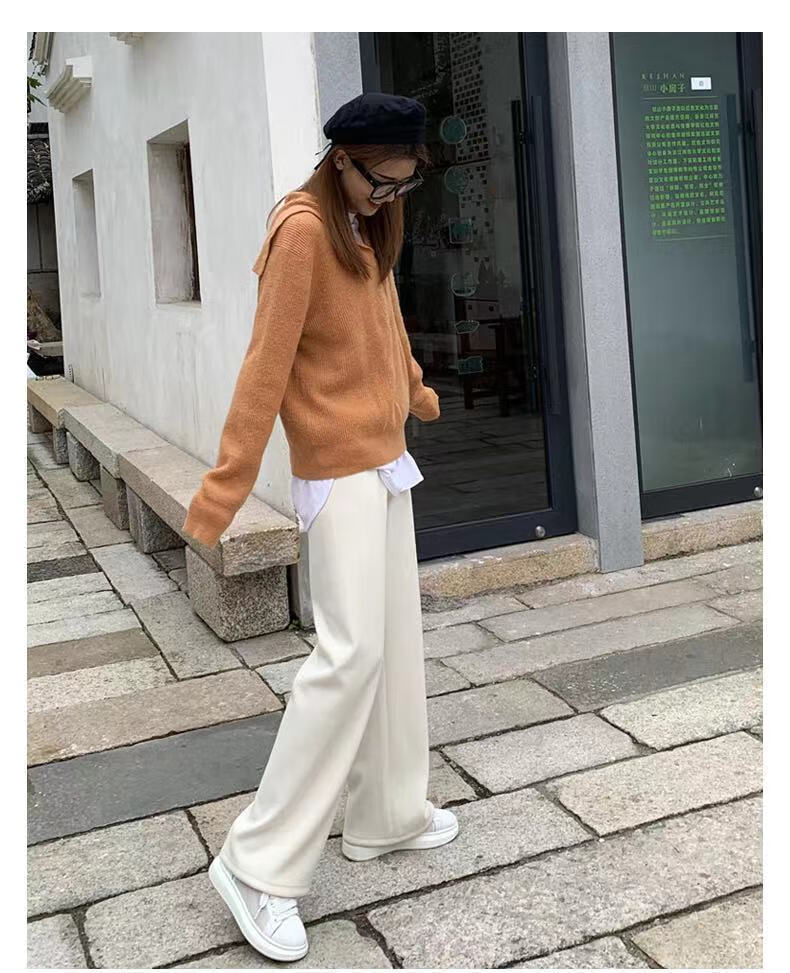 冬季新款加绒裤子女加厚宽松显瘦时尚潮流外穿哈伦休闲运动束脚裤 177
