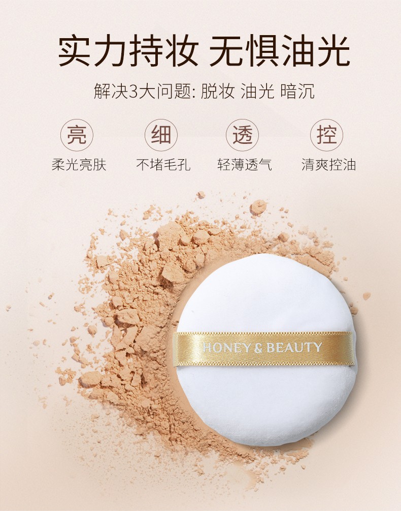 透蜜散粉定妆粉 控油蜜粉发际线修容粉饼 干粉定妆遮瑕晚安粉 【新升级】轻透白10g