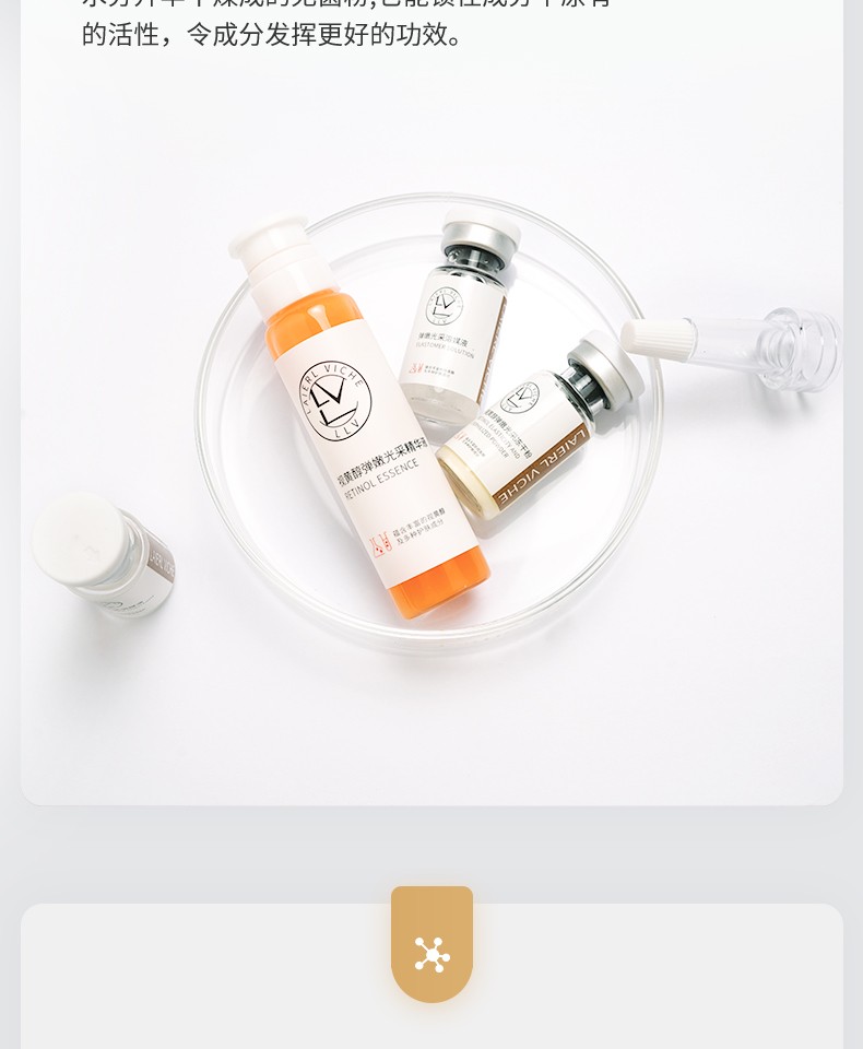LLV 视黄醇冻干粉精华液抗皱原液礼盒淡化痘印细纹提亮肤色修护理肤套盒 44瓶/盒